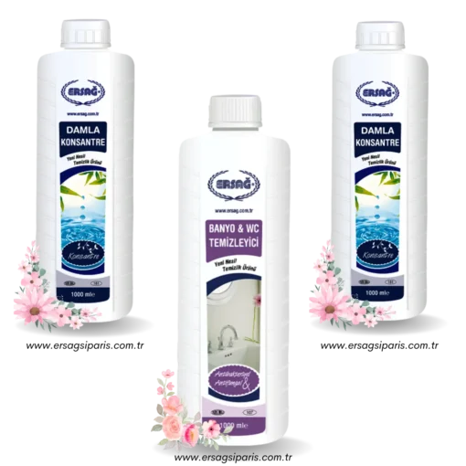 Damla Konsantre 1000ml (2 adet) + Wc Banyo Temizleyici 1000ml (1 adet)