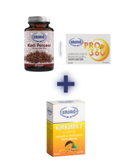 KEDİ PENÇESİ, PRO 360 ALANA KURKUMİN Z JEL KAPSÜL (BLİSTER AMBALAJ) HEDİYE