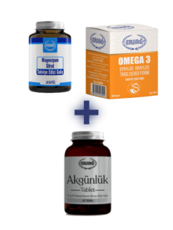OMEGA 3, MAGNEZYUM SİTRAT ALANA AKGÜNLÜK TABLET  HEDİYE