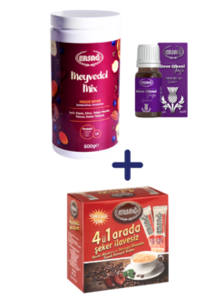 MEYVEDOL MİX, DEVE DİKENİ YAĞI 30 ML ALANA  4 Ü 1 ARADA KAHVE YUMUŞAK İÇİM (TEK İÇİMLİK) HEDİYE
