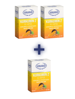KURKUMİN Z JEL KAPSÜL (BLİSTER AMBALAJ) (2 ALANA 1 HEDİYE)