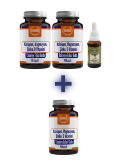 2 ADET KALSİYUM, MAGNEZYUM, ÇİNKO, D VİTAMİNİ, 1 ADET ZEYTİN YAPRAĞI EKSTRAKTI ALANA 1 ADET KALSİYUM, MAGNEZYUM, ÇİNKO, D VİTAMİNİ HEDİYE