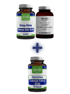 GİNKGO BİLOBA, 5-HTP (HİDROKSİTRİPTOFAN) TABLET ALANA SPİRULİNA HEDİYE