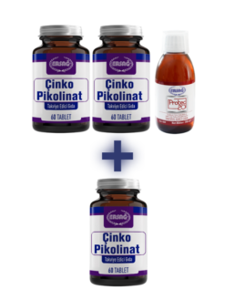 2 ADET ÇİNKO PİKOLİNAT TABLET, 1 ADET PROTEC 20 ALANA 1 ADET ÇİNKO PİKOLİNAT TABLET HEDİYE