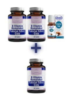 2 ADET B VİTAMİN KOMPLEKSİ, 1 ADET HAŞHAŞ YAĞI 30 ML ALANA B VİTAMİN KOMPLEKSİ HEDİYE
