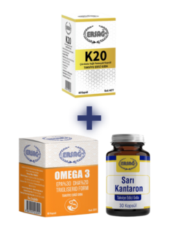 K20 TAKVİYE EDİCİ GIDA ALANA SARI KANTARON VE OMEGA 3 HEDİYE