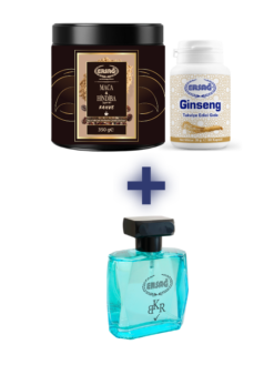 GİNSENG,MACA HİNDİBA İÇERİKLİ KAHVE TOZ 350 GR ALANA BKR ERKEK PARFÜMÜ 100 CC HEDİYE