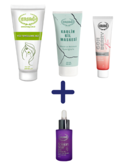 YÜZ TEMİZLEME JELİ 200 ML , GOJİ BERRY KREM 50 ML ,  KİL MASKE 100 ML ALANA KOLAJEN SERUM 30 ML HEDİYE