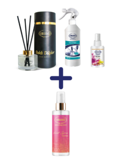 ODA KOKUSU SAKLI DÜŞLER 150 ML, ODA SPREYİ (ANTİ SİGARA) 500 ML, DEO SPREY FRESH 50 ML ALANA VÜCUT SPREYİ VANİLYA 200 ML HEDİYE