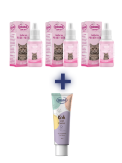 3 ADET KEDİLER İÇİN PROBİYOTİK 20 ML ALANA 1 ADET KEDİ MALT PASTASI 100 ML HEDİYE