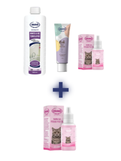 BANYO WC TEMİZLEYİCİ 1000 ML, KEDİ MALT PASTASI 100 ML, KEDİLER İÇİN PROBİYOTİK 20 ML ALANA KEDİLER İÇİN PROBİYOTİK HEDİYE