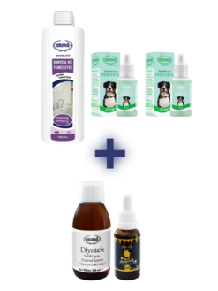 2 ADET KÖPEKLER İÇİN PROBİYOTİK 20 ML, 1 ADET BANYO WC TEMİZLEYİCİ 1000 ML ALANA SIVI PROPOLİS 30 ML, DİYATEK ( TEKLİ) HEDİYE